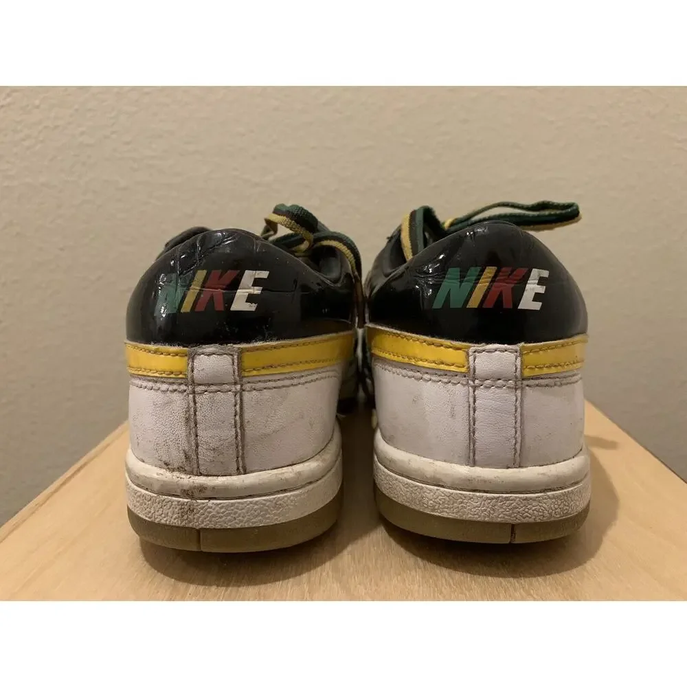 Nike Court Force Womens Green Yellow Jamaica Style Shoes Size 6.5 316399-171